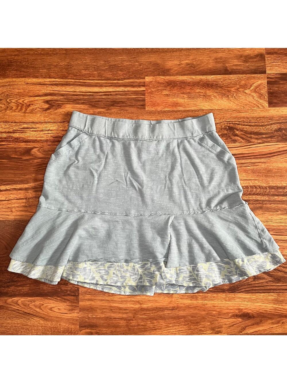 Aventura Lightweight Organic Cotton Lagenlook Skirt Womens Size Large